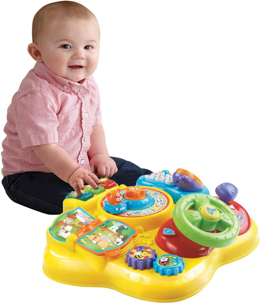 Vtech Baby Adventure Play Table - Table de jeu colorée pour bébé avec 6 aires de jeux et éléments interactifs - Apprenez les couleurs, les chiffres, les animaux, la musique et les formes par le jeu - Pour les enfants âgés de 12 à 36 mois Baby Toys Naty Shop