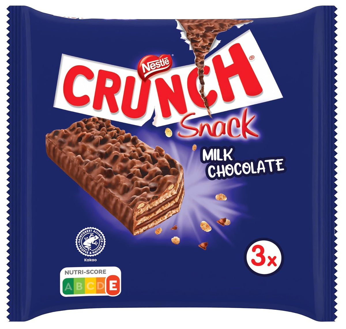 Nestlé Milk Bar Barre de céréales croquantes au chocolat au lait, paquet de 9 (3 x 33 g chacune)