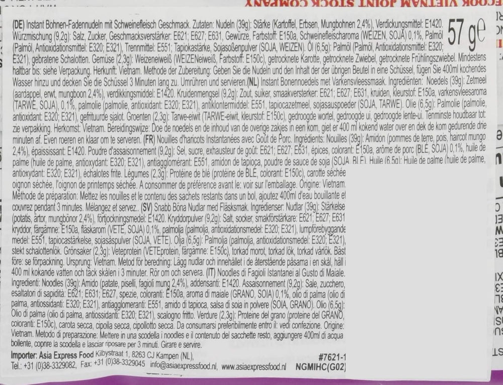 - Nouilles instantanées GD Glass au porc - (1 x 57g)