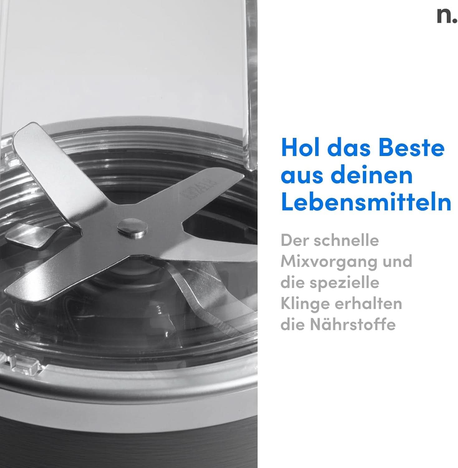 Nutribullet Original, mixeur électrique, mélangeur à smoothie, mixeur à smoothie, machine à smoothie, 600 W, simple et rapide dans l'application, compact, léger pour les repas, NB603DG Kitchen Naty Shop