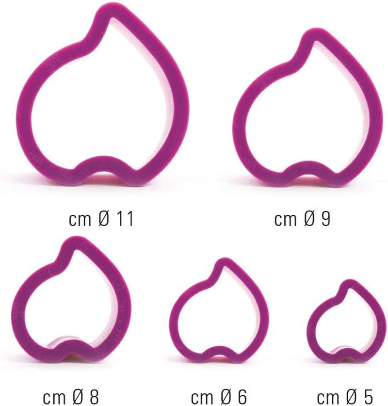 0803022 Set d'emporte-pièces Lily, 5 pièces, Plastique, Violet, 11,5 x 11,5 x 3 cm
