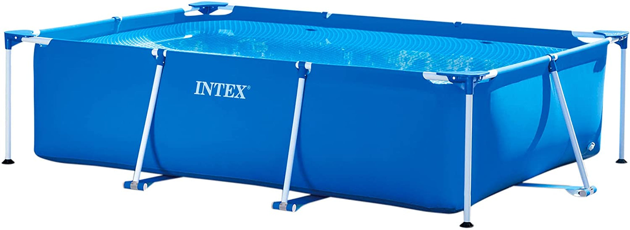 Krystal Clear SX925 Système de Filtration à Sable, Capacité de Circulation 2 000 l/h, 26642, Piscine Rectangulaire et Cadre Blanc - Piscine Hors Sol - 300 x 200 x 75 cm, Bleu