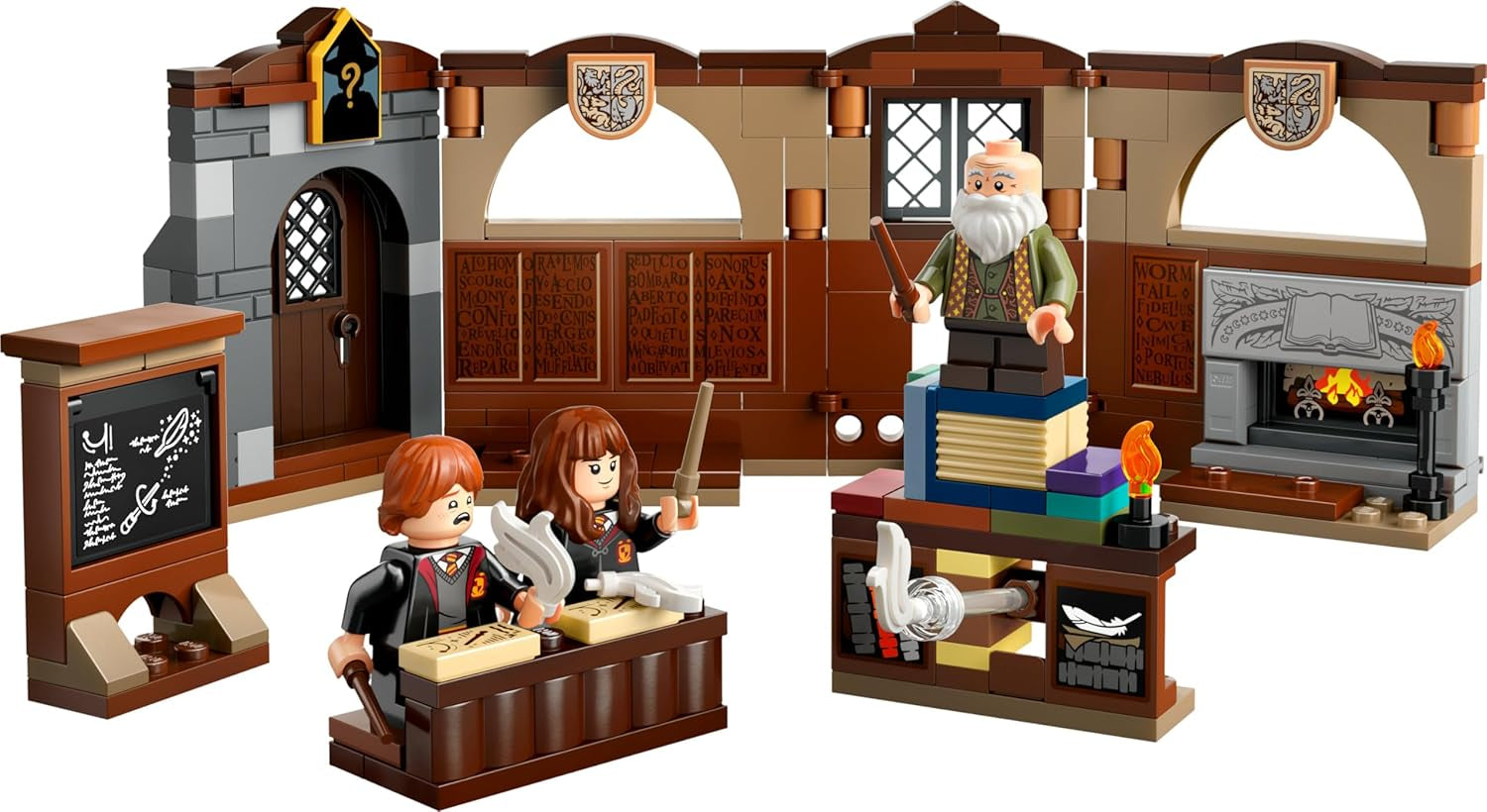 LEGO Harry Potter Schloss Poudlard : Zauberkunstunterricht, set avec 3 figurines, inkl. Hermione Granger & Ron Weasley, Wingardium Leviosa Funktion, Jeu pour filles et jeunes à partir du 8 janvier 76442