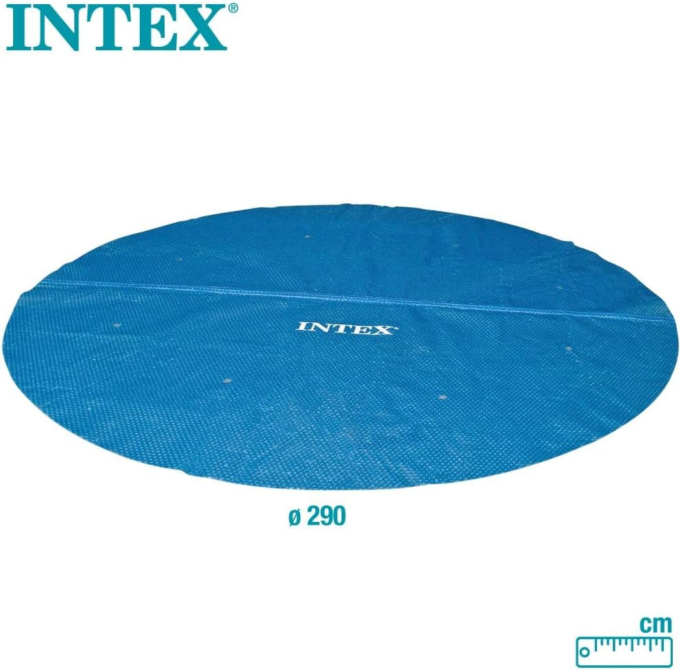 Bâche solaire pour piscine Intex Easy and Frame 305 cm de largeur, épaisseur de 120 microns, taille fabriquée : env. 290 cm, 28011 Bleu