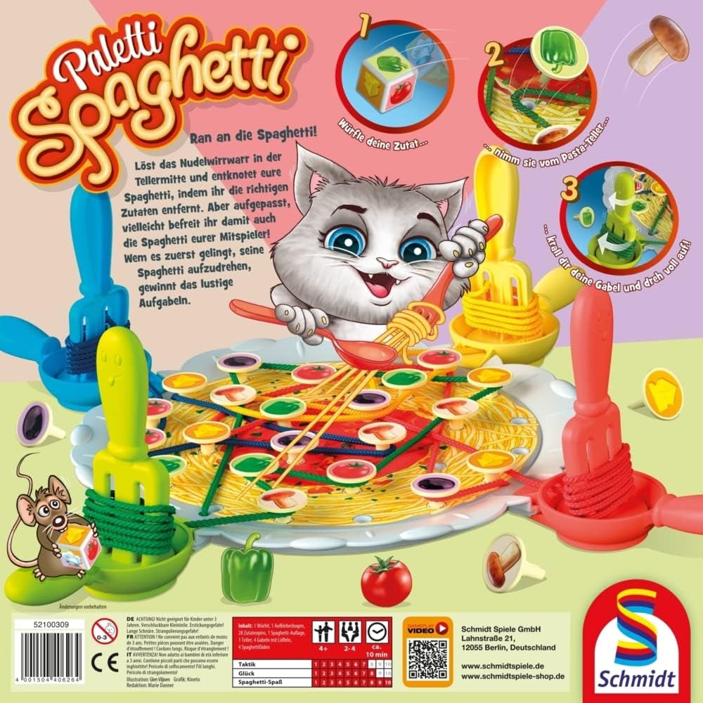 Schmidt Spiele 40626 Paletti Spaghetti, jeu d'action pour enfants et adultes