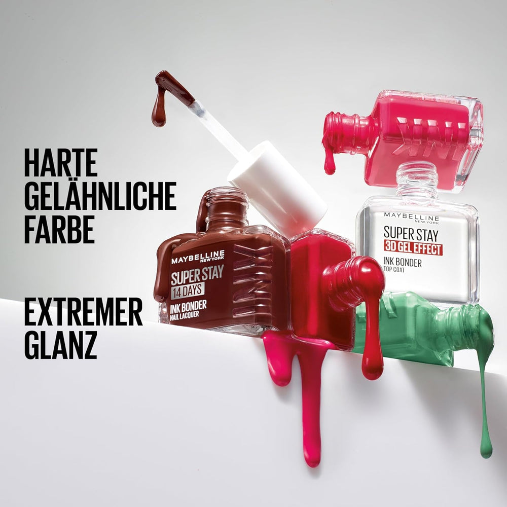 Oja Maybelline New York Super Stay Ink Bonder 948 Pink Toffee – ojă de lungă durată pentru unghii puternice și culoare intensă, 12,3 ml