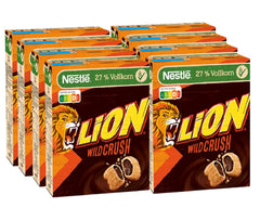 Nestlé LION WildCrush Céréales de petit-déjeuner au chocolat et au caramel, paquet de 8 (8 x 360 g)