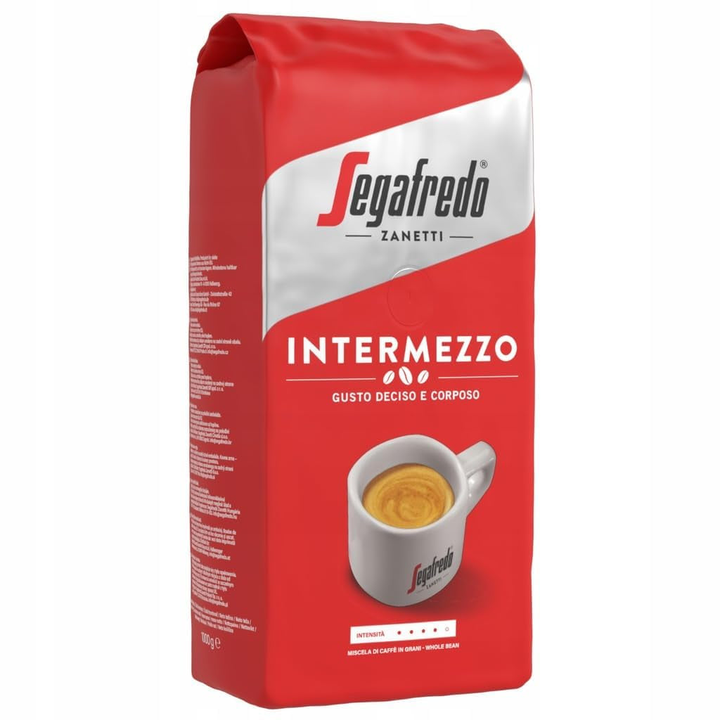SEGAFREDO Intermezzo ESPRESSO ganze Bohne 4x1000g (4000g) - italienscher Kaffee