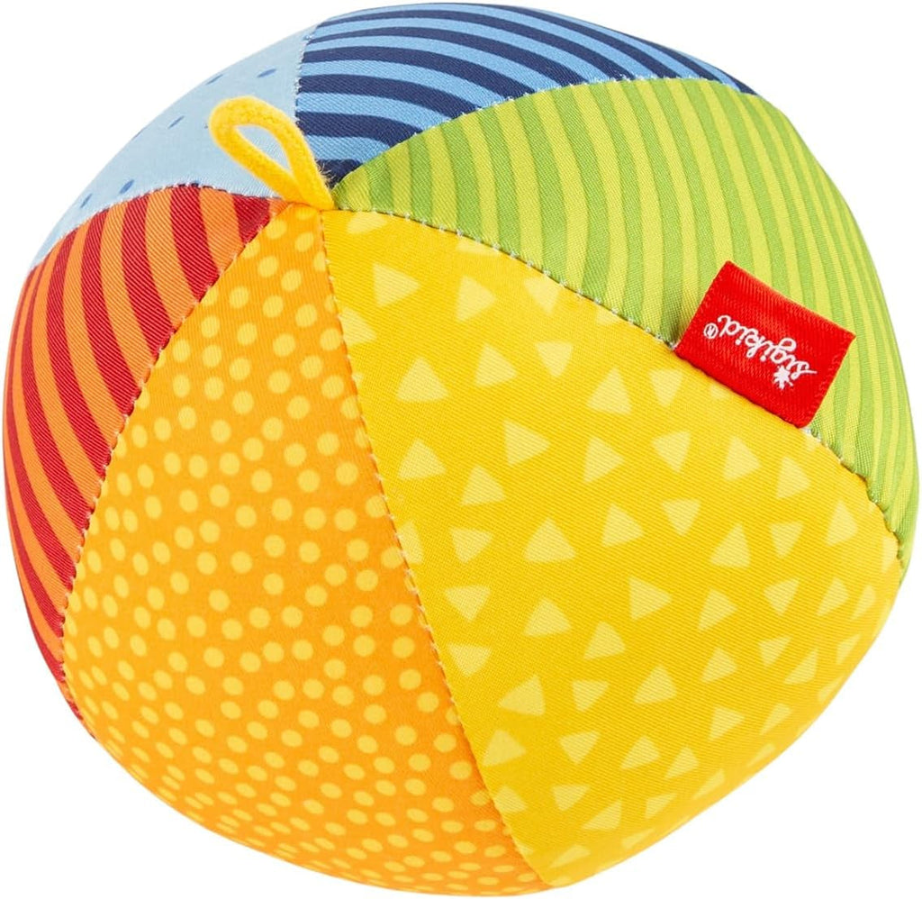 SIGIKID 49580 Softball mic Baby Activity PlayQ fete și băieți jucărie pentru copii recomandată de la 3 luni multicolor Jucarii Bebe Naty Shop Roșu-albastru-galben/11 cm