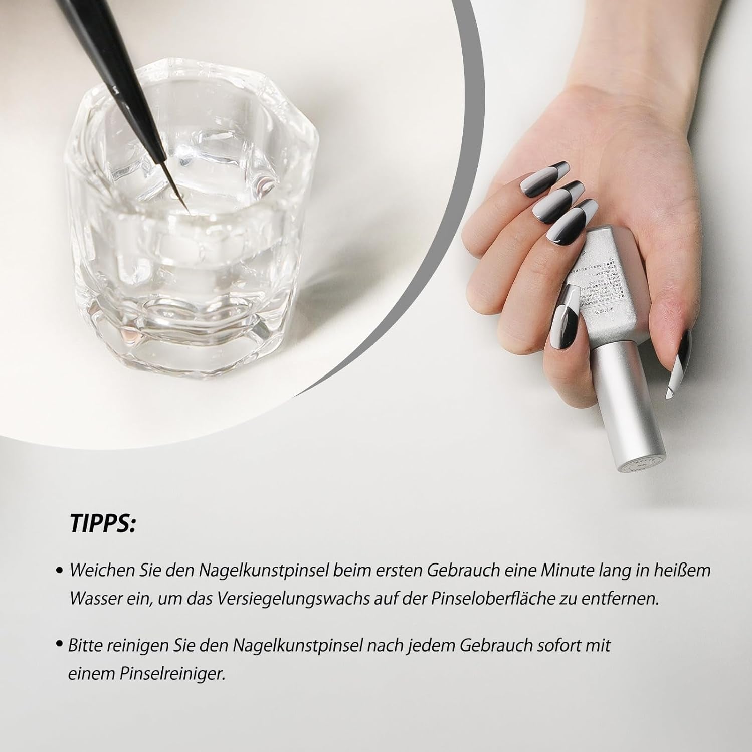 Nagel Pinsel 8 pièces Pinsel pour Gel Vernis, Nageldesign Gel Pinsel Dotting Painting Line Pen pour Nagelack Gel Acryl Nagel Pinsel Nailart Kit Acryl Pinsel Fineliner Nägel Selber Machen