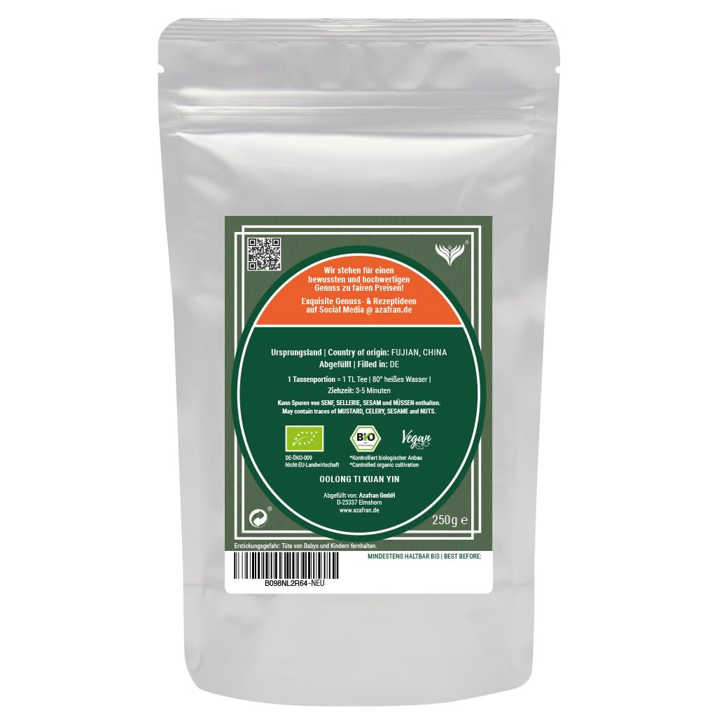 Thé Oolong BIO Azafran Chine Floral Ti Kuan Yin 250 g