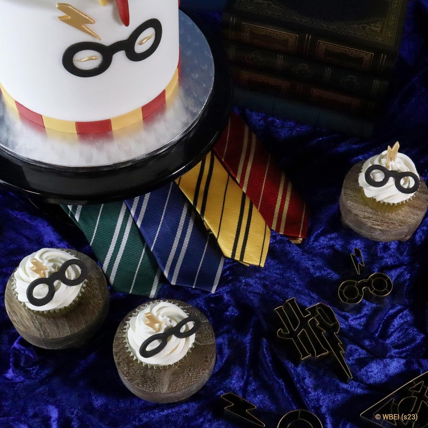 Harry Potter Fondant et emporte-pièces, lot de 2, lunettes et cicatrice de Harry, petit, argent