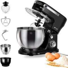 MPM - Planeten-Küchenmaschine Mit 2 Rührschüsseln 4 & 5 Liter - 1600W Küchenmaschine - Schwarz Mère et Enfant Naty Shop Mrk-21