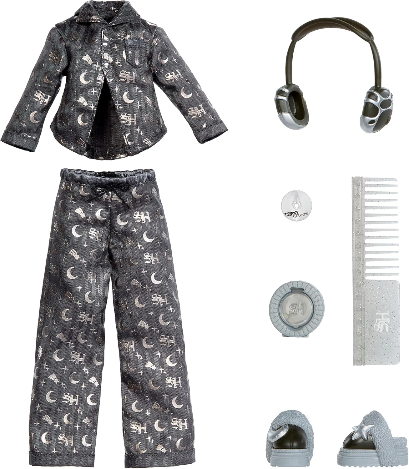 Rainbow High Shadow High Girl's Night - Luna Madison – Poupée mode 28 cm en gris, cheveux gris et tenue avec accessoires et vêtements – Pour petits et enfants à partir de 6 ans