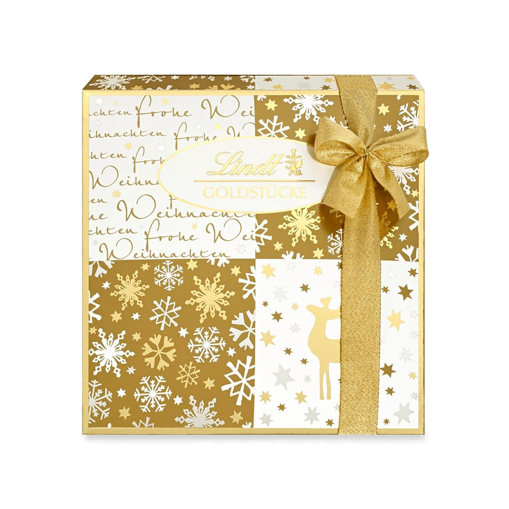 Chocolat Lindt | Coffret de pralines Pièces d'Or | 180g | 18 pralines en 10 assortiments comme un assortiment fin de pralines, certaines avec de l'alcool | Coffret cadeau premium avec pralines de Noël