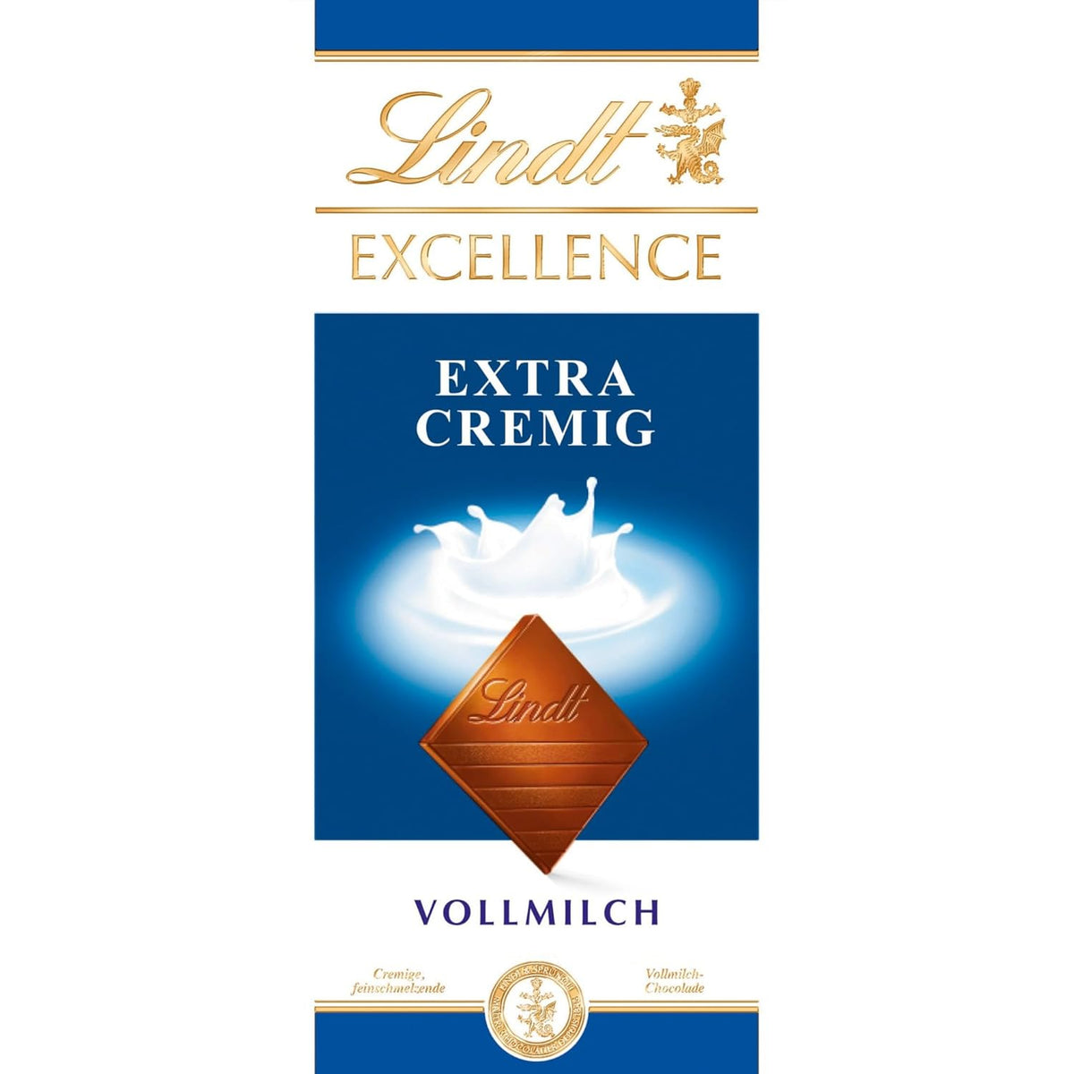 Lindt EXCELLENCE Chocolat au lait extra crémeux | Barre 100g | Chocolat au lait fin et de qualité supérieure au goût crémeux et laiteux | Arôme intense et persistant | Cadeau chocolat
