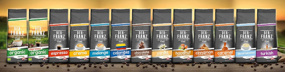 Der-Franz Espresso Kaffee, Intensité 5/5, Arabica et Robusta, Ganze Bohne, 3 x 500 g