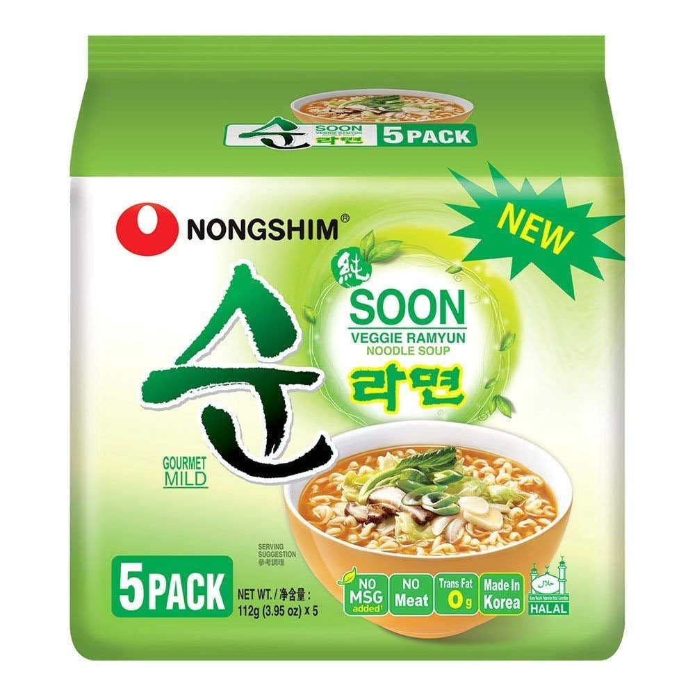 NONGSHIM - Nouilles instantanées Soon Veggie Ramyun - 6 x 112g - Multi Pack