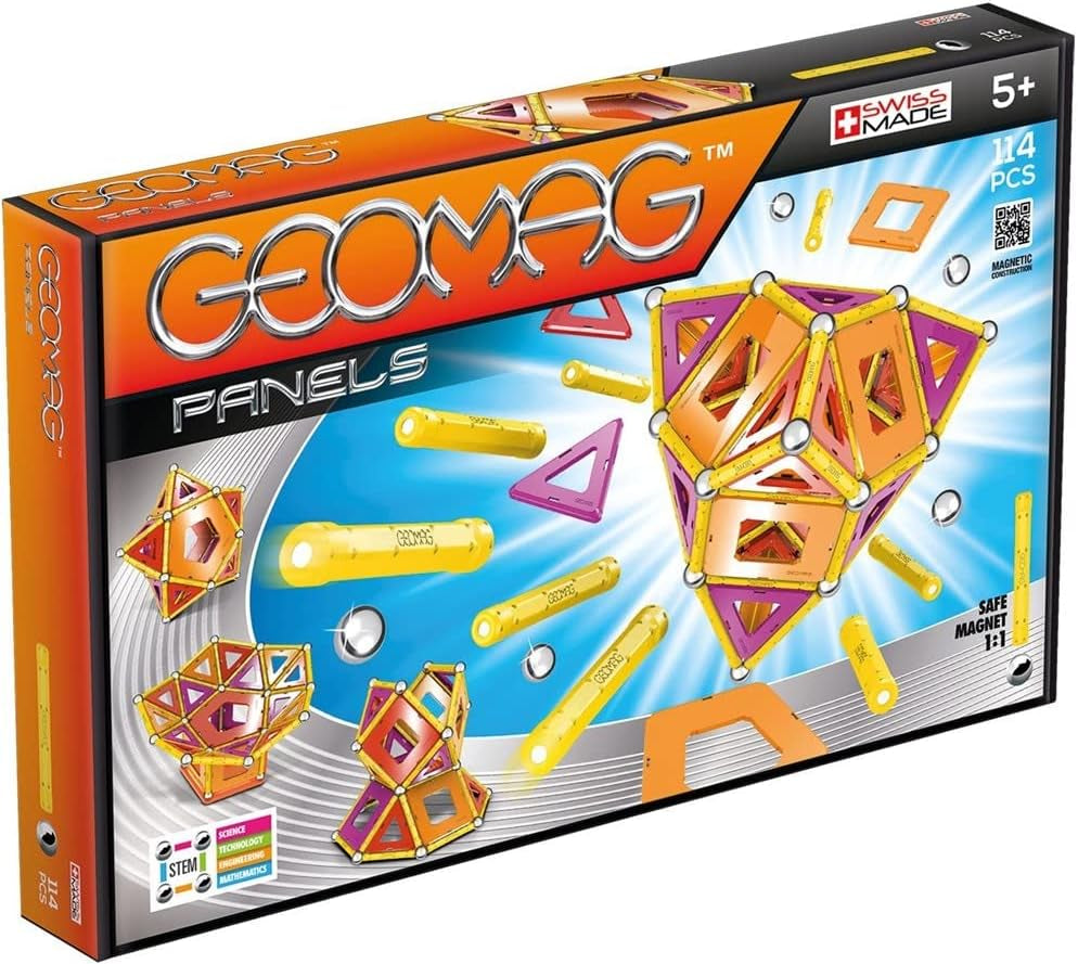 Geomag Classic Panels 192 pièces Jeux magnétiques pour enfants, enfants et filles à partir de 5 6 7 8 9 10 11 12 13 ans, constructions magnétiques, jeux pour enfants