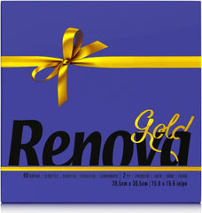 Serviettes en papier Renova, bleu doré - 40 serviettes