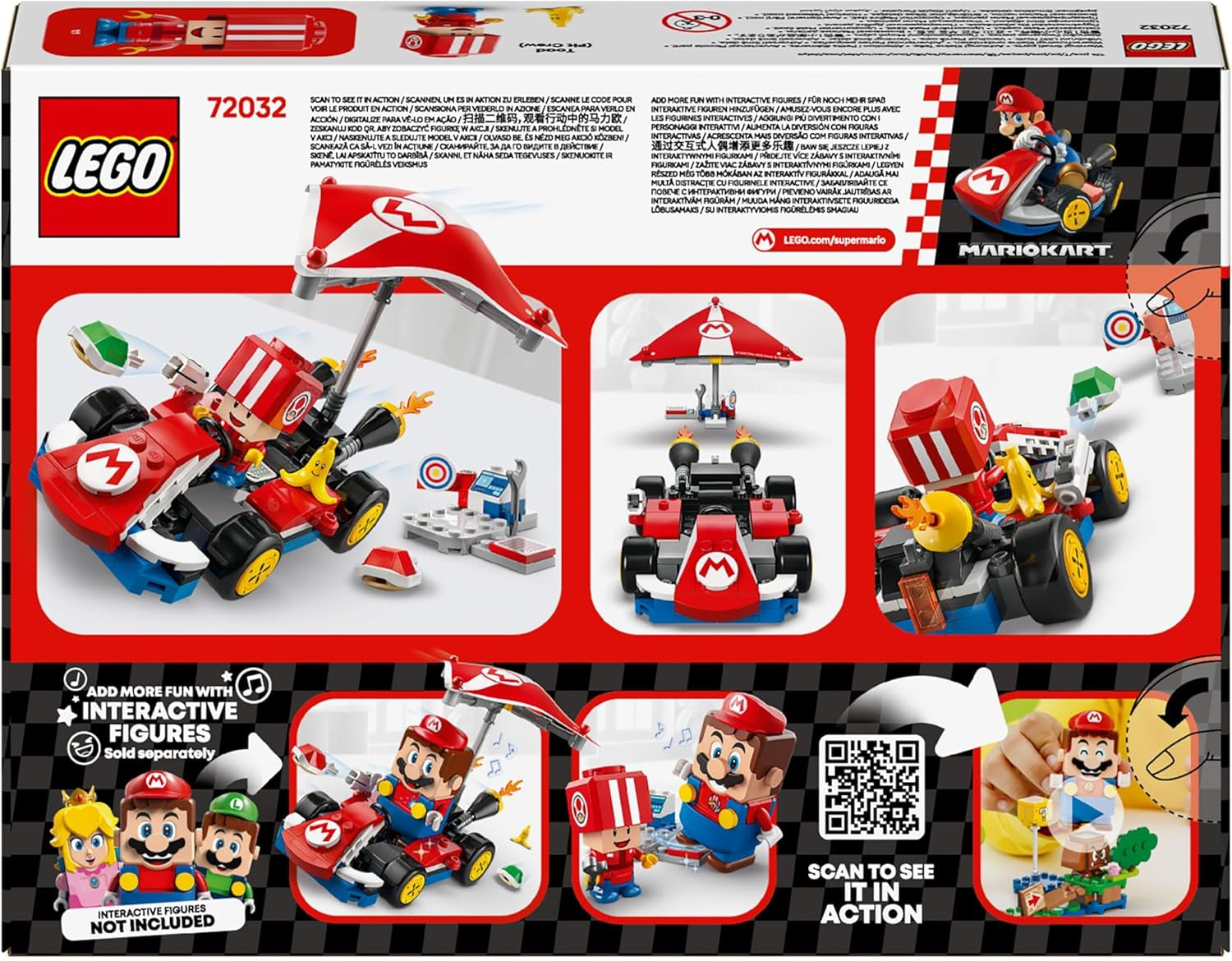 LEGO Super Mario : Mario Kart - Standard Kart, Collection Nintendo, Cadeau pour les enfants, Permet aux garçons, aux filles et aux joueurs de 7 ans et plus de jouer de manière indépendante, Jouet d'aventure avec figurine de crapaud 72032 Jeux de construction Besuche den LEGO-Store