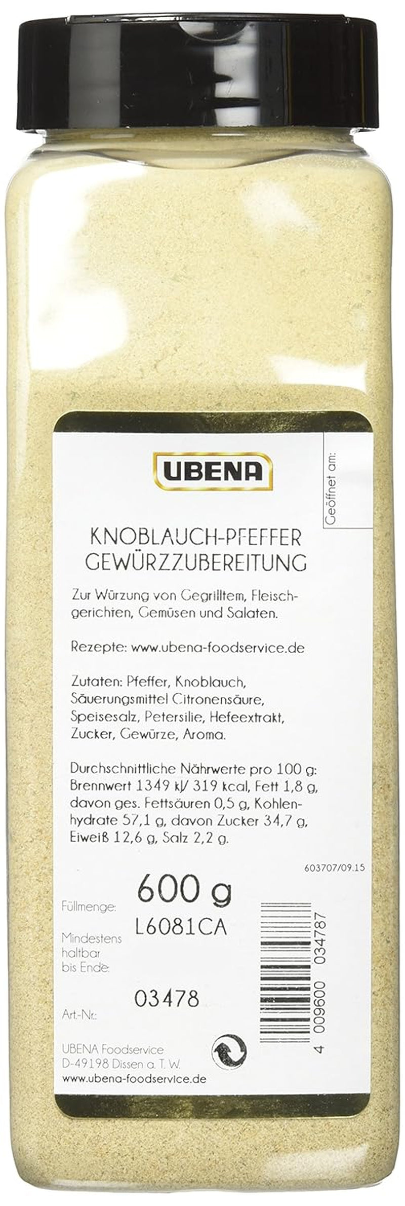 Knoblauch-Pfeffer 600 g, 1er paquet (1 x 0,6 kg)