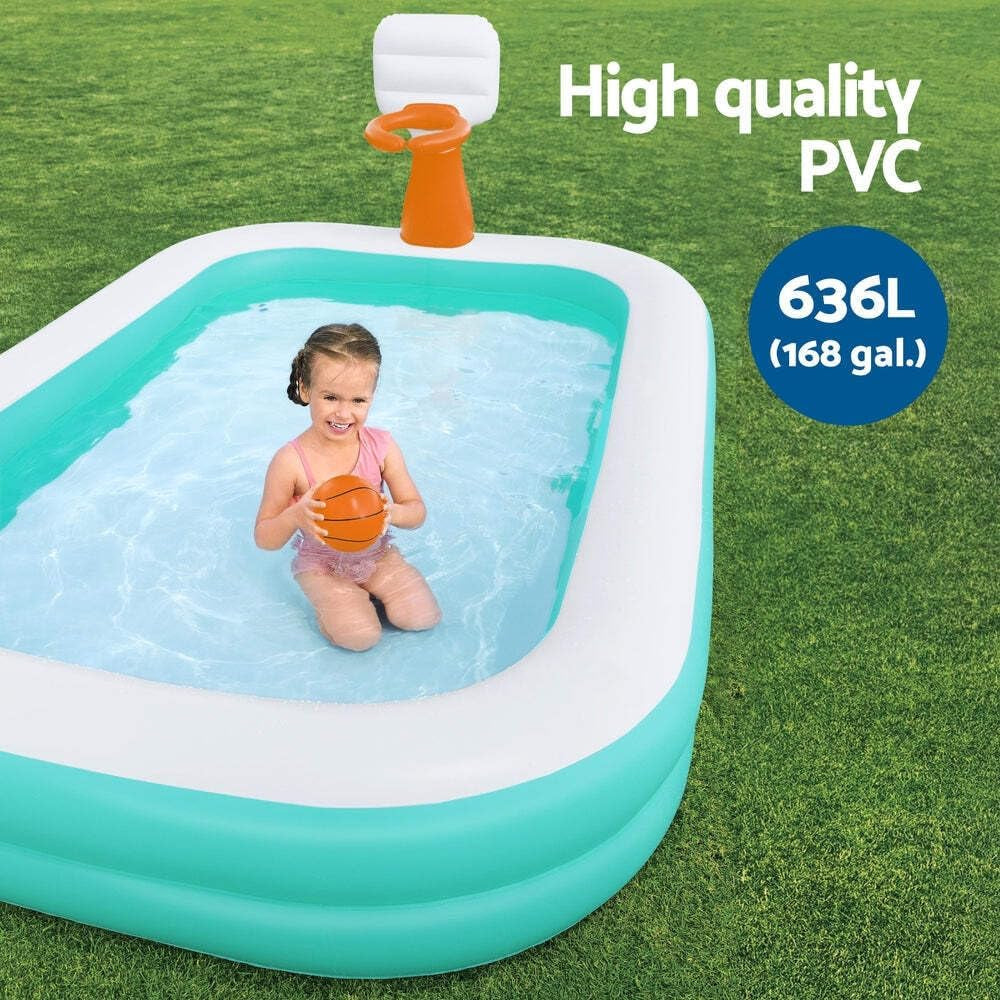 Piscine Bestway Family Dunk N' Splash avec paniers de basket 251 x 168 x 102 cm