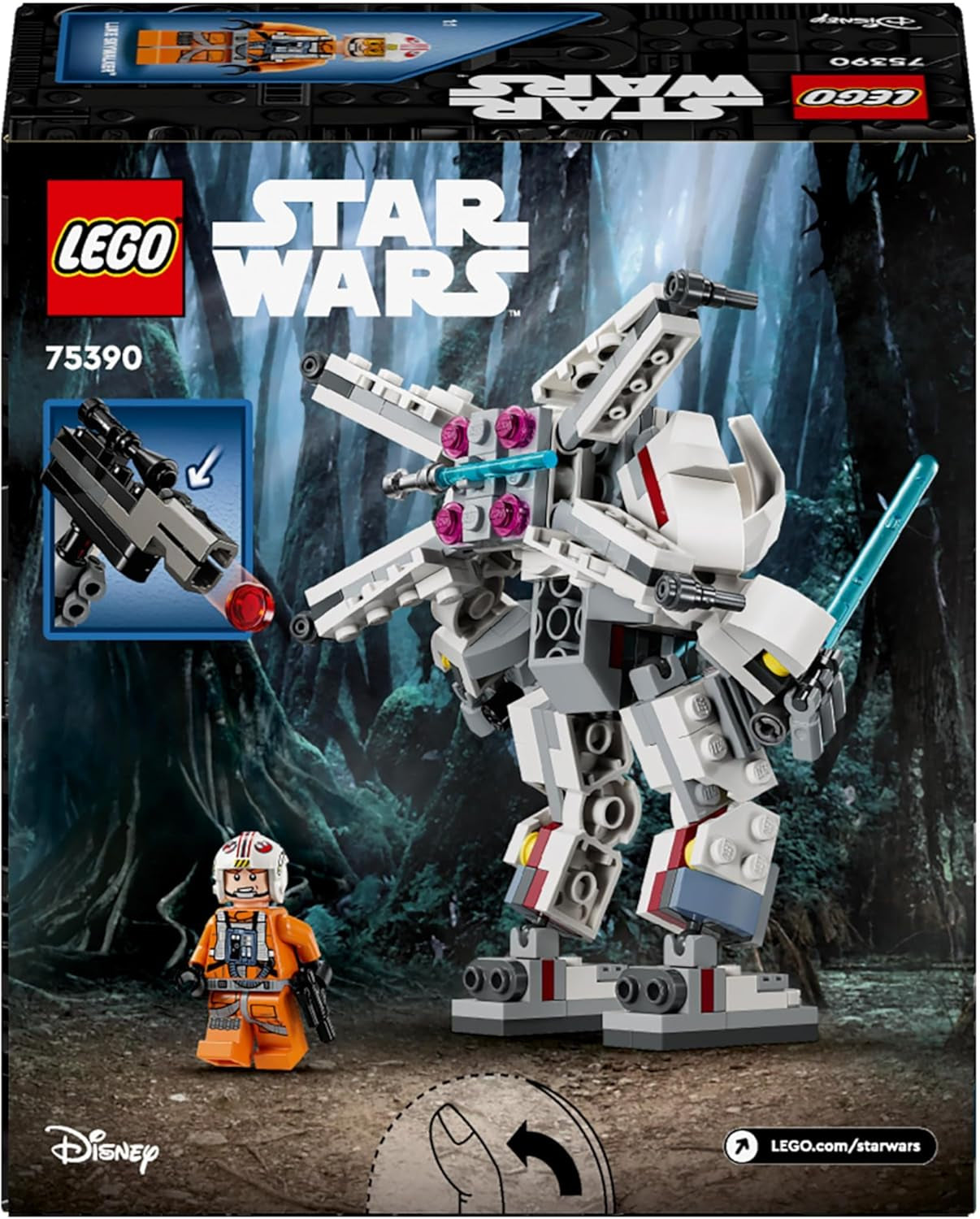 LEGO Star Wars Le X-Wing Mech de Luke Skywalker, briques à collectionner, action-aventure, idée cadeau pour garçons et filles créatifs à partir de 6 ans 75390 Jeux de construction Besuche den LEGO-Store