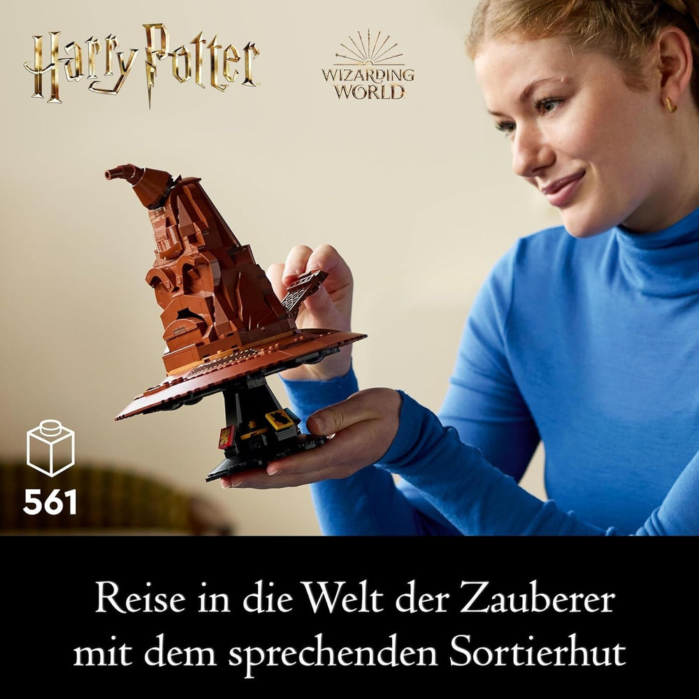 LEGO Harry Potter Chapeau parlant Poudlard modèle film pour adultes Cadeau pour femmes hommes maman papa avec 31 combinaisons de sons aléatoires vous trie dans votre maison de Poudlard 76429 Jeux de construction Besuche den LEGO-Store