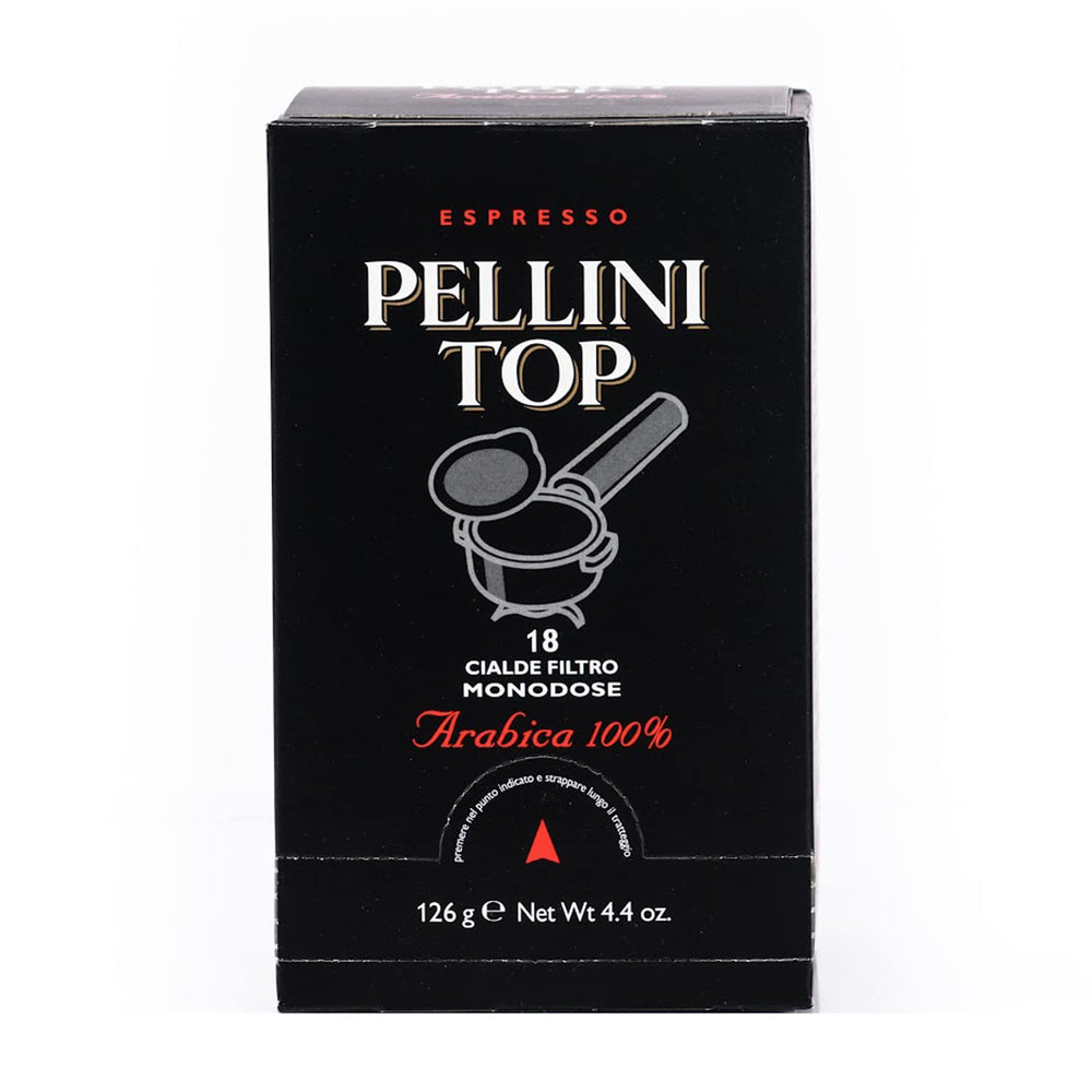 Pellini Caffè, Espresso Pellini Top 100% Arabica - 6 paquets avec 18 dosettes (6x126 g, total 108 dosettes)