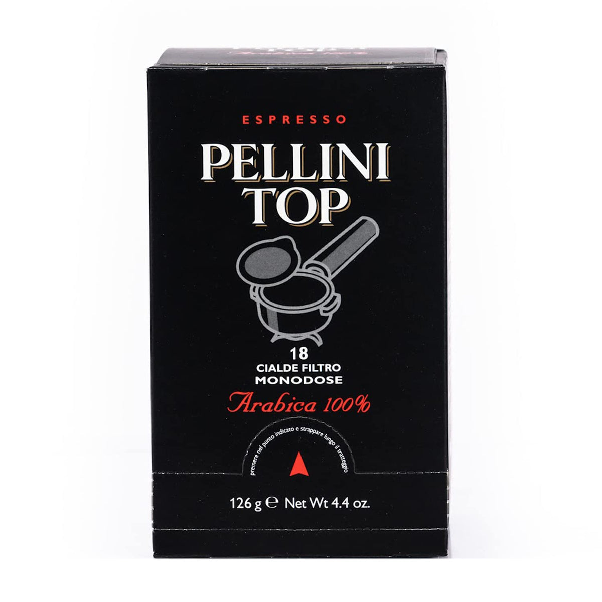 Pellini Caffè, Espresso Pellini Top 100% Arabica - 6 paquets avec 18 dosettes (6x126 g, total 108 dosettes)