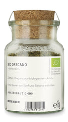 Ankerkraut BIO Origan, gerebeltes Küchen-Kraut, 15 g dans un verre en liège, Bio-Qualität zum selber Sürzen, Gewürz mediterranean Küche für Pizza & Pasta