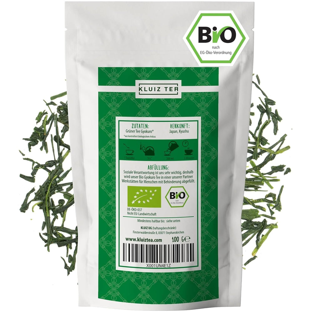 KLUIZ Gyokuro Tokiwa bio - Première récolte cueillie à la main - Thé vert japonais I 100 grammes I Thé vert bio