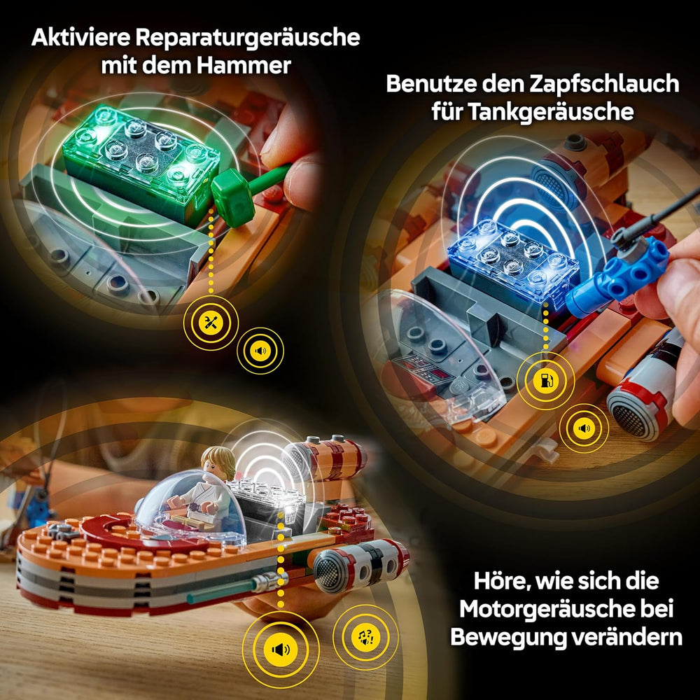 LEGO Star Wars 75420 SMART Play : Luke's Landspeeder - Compatible Interaktives Spielzeug inkl. Figurine SMART Tag et Luke Skywalker - Idée cadeau pour les fans de garçons, de filles et d'Erwachsene à partir de 6 ans