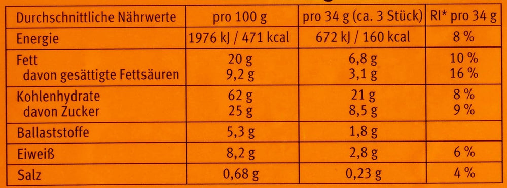 Bahlsen Hobbits Crunchy - Paquet de 18 - Boîte de rangement - Biscuits à grains entiers à l'avoine à haute teneur en fibres (18 x 250 g)