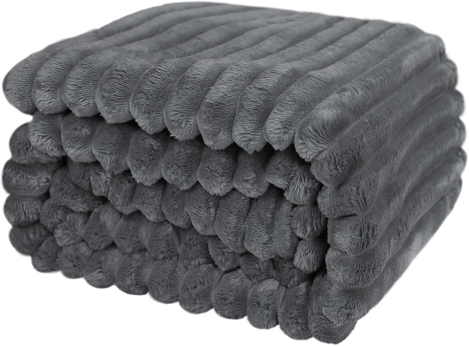 Couverture confortable 200X230 Cm - Couverture chaude et moelleuse pour lit et canapé Couverture pour mère, femme et petite amie (beige, 200X230Cm) Lits et couvertures KEAYOO Gris foncé 150X200Cm