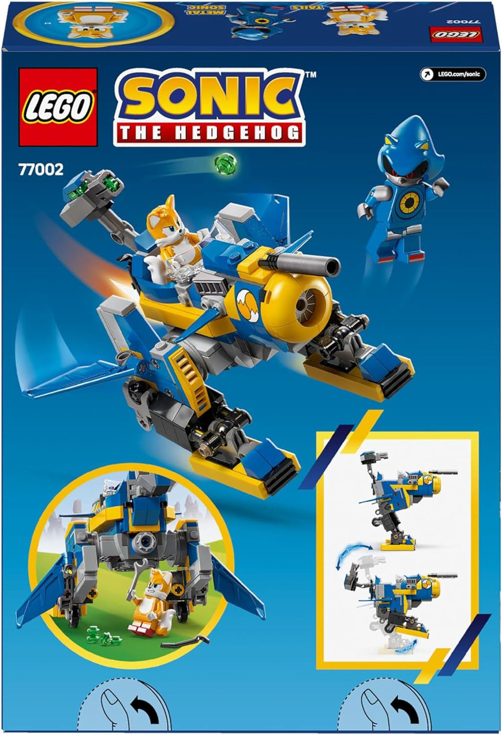 LEGO Sonic le hérisson Cyclone contre. Metal Sonic - Jouet à collectionner Mechs avec 2 figurines de jeux vidéo - Idée cadeau pour les garçons et les filles à partir de 8 ans et les adolescents fans de jeux 77002 Jeux de construction Besuche den LEGO-Store