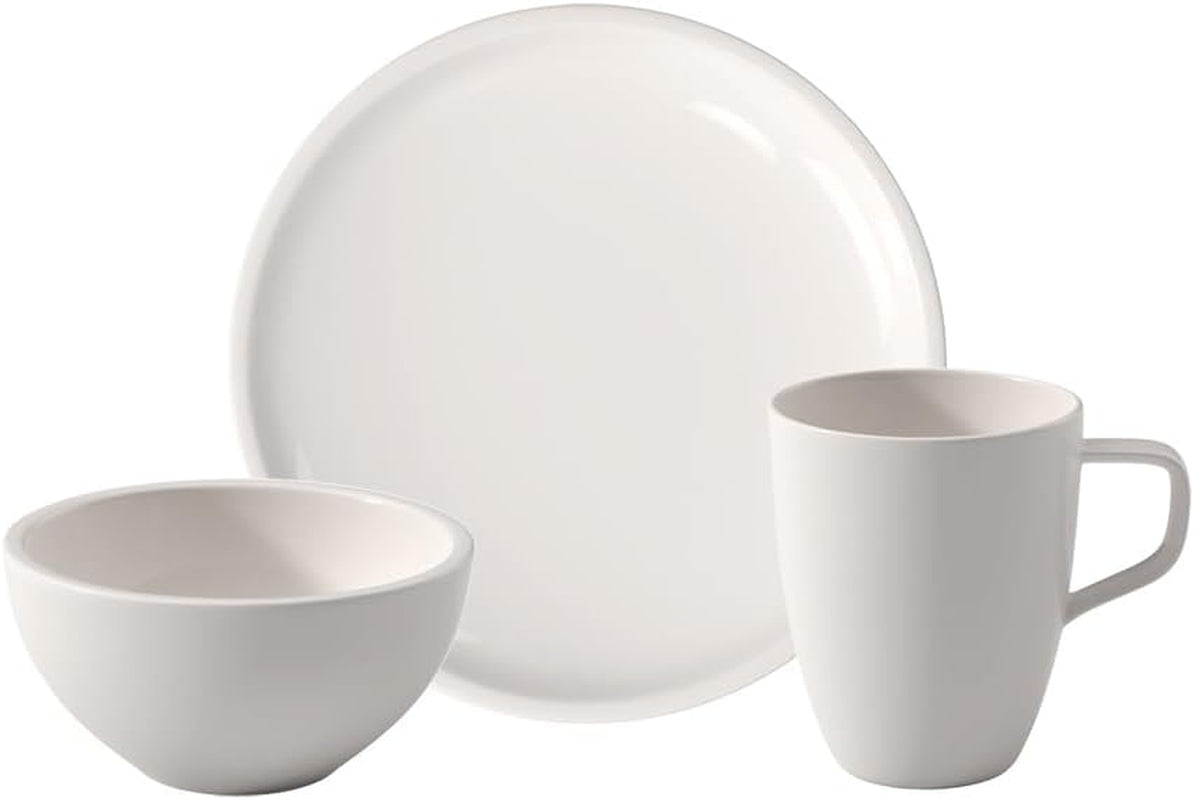 Villeroy & Boch – Artesano Geschirr-Set 6 Teilig Für 2 Personen Weiß, Spülmaschinenfest, Mikrowellensicher, Geschirrset, Tellerset, Speiseteller, Frühstücksteller, Suppenteller, Premium Porzellan Seturi vesela masa Naty Shop Frühstücks Set 6-Tlg.