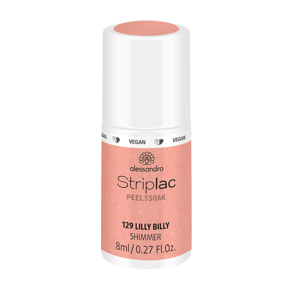 alessandro Striplac UV-Nagellack Lilly Billy – Doux et facile à utiliser – Application facile grâce à la technologie Peel-Off – Vegan et sans alcool – 8 ml