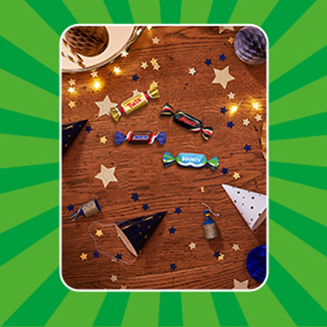 Mix de miniatures, Mars, Snickers, Bounty & Twix, Barres Classiques en format mini, 296 Barres, 3Kg Bonbons Chocolat Naty Shop