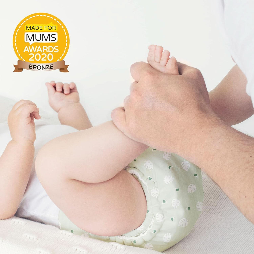 Bambino Mio, Șervețele reutilizabile pentru bebeluși - Basic - Eco-Friendly, fără chimicale, cu două fețe, lavabile, pachet de 10, Cloud - ambalajul poate varia Servetele Umede Bebelusi Naty Shop