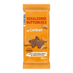 Biscuits au Beurre Salé et ChoViva, barre de 80g, à base de chocolat alternatif aux graines de tournesol
