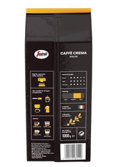 Segafredo Zanetti Caffè Crema Dolce - Grains entiers (paquet de 1 kg) - Convient pour Caffè Crema - Grains de café torréfiés légèrement à moyennement au goût doux et équilibré (paquet de 2)