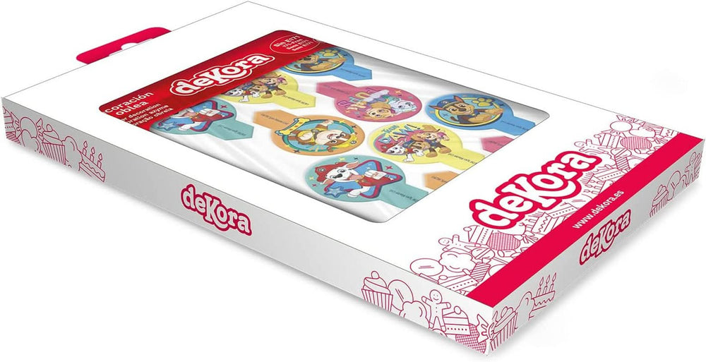 Dekora, Décorations Comestibles Pour Gâteaux Dekorapin Paw Patrol, 20 Gaufrettes En Papier Comestibles - 6,5 X 4 Cm Naty Shop