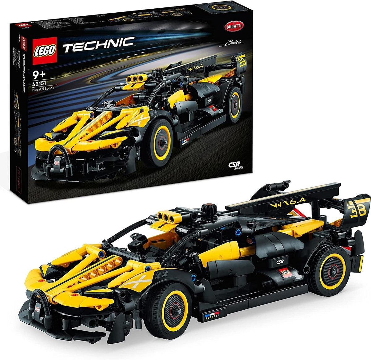 LEGO Technic Bugatti Race Car, Kit de modèle de voiture, Jouet de voiture de sport, Ensemble de voitures de collection emblématique, Jouet de construction à partir de 9 ans 42151 Ensembles de construction Besuche den LEGO-Store Default Title