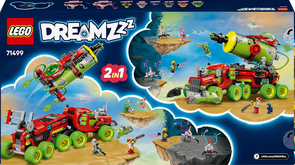 LEGO DREAMZzz Mateos Sprühdosen-Truck - Jeu avec 2 Baumodi, Boostern modulaires et 5 figurines, Daunter Cooper et Mr. Oz - Cadeaux pour les filles et les jeunes à partir de 9 ans - 71499