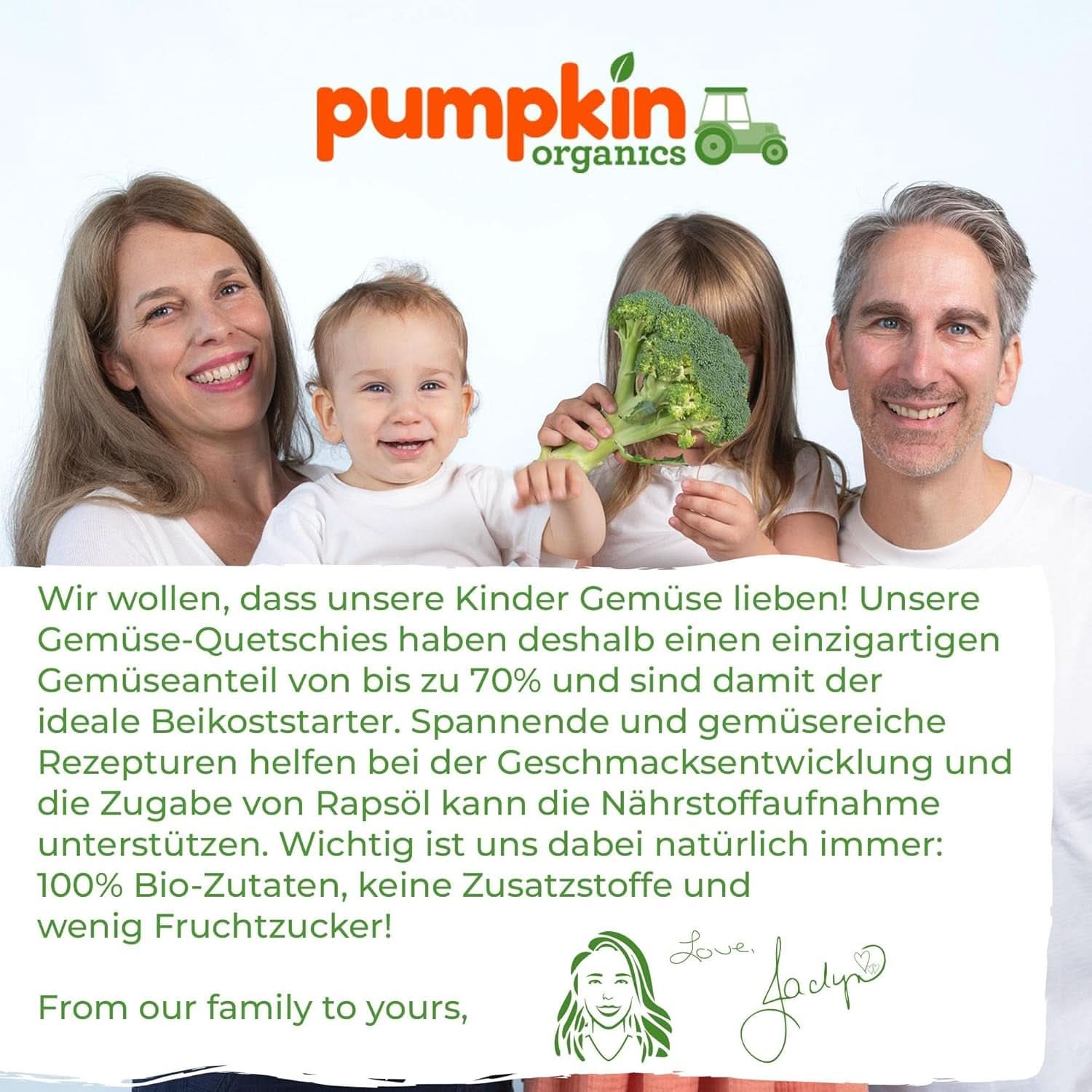 Pumpkin Organics 24Pack, purée de légumes bio, sans sucre ajouté, pour bébés à partir de 6 mois, 24 x 100 grammes Mère et Enfant Naty Shop