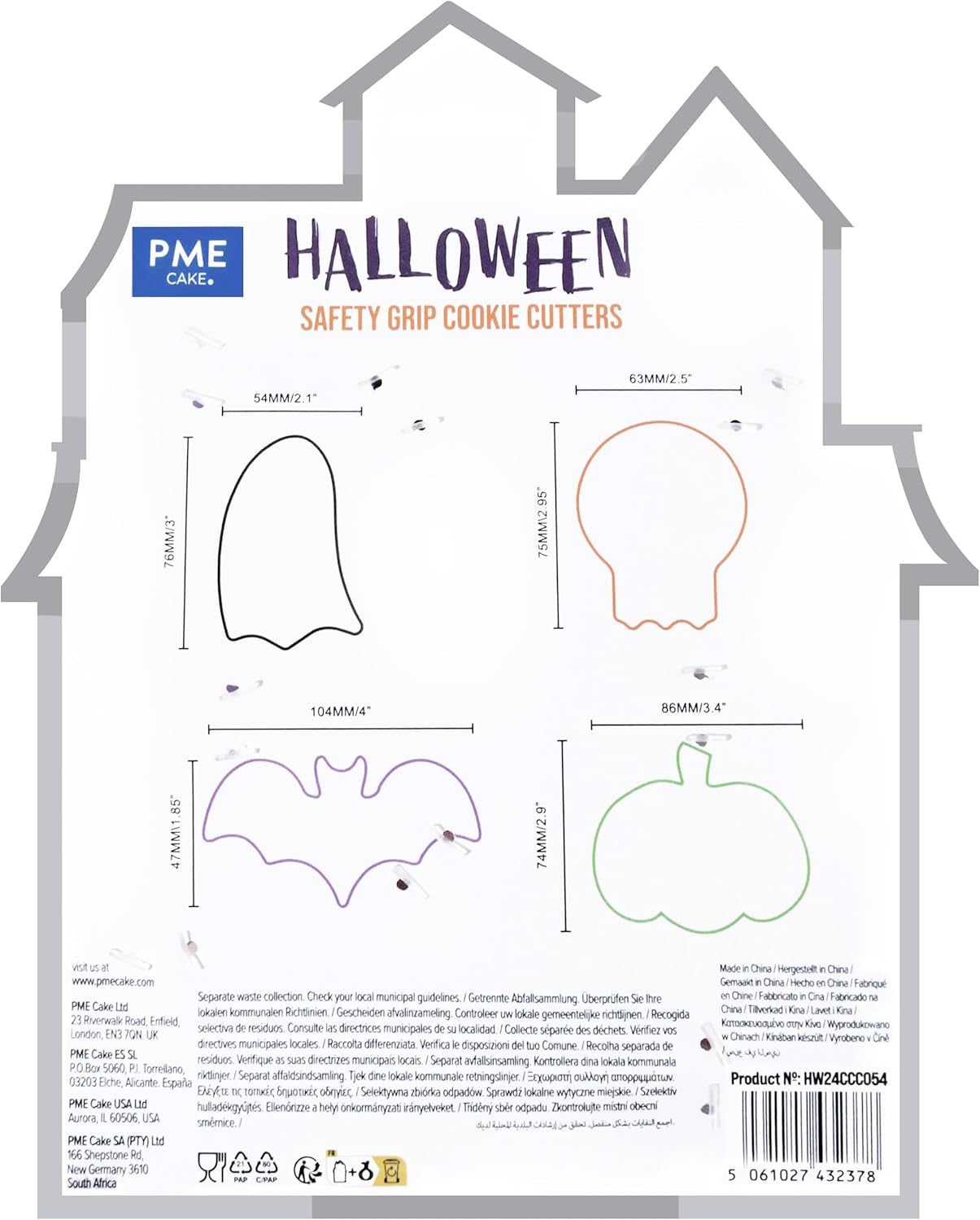 Emporte-pièces d'Halloween Comfort Grip (Ensemble de 4)