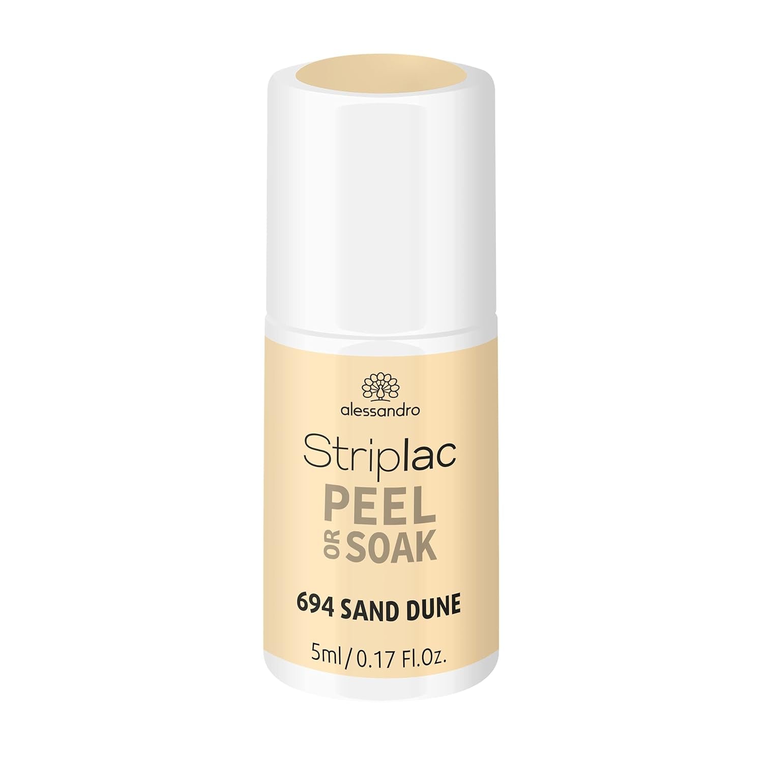 alessandro Striplac UV-Nagellack Flat White – Facile et facile à utiliser – Application facile grâce à la technologie Peel-Off – Vegan et sans alcool – 8 ml