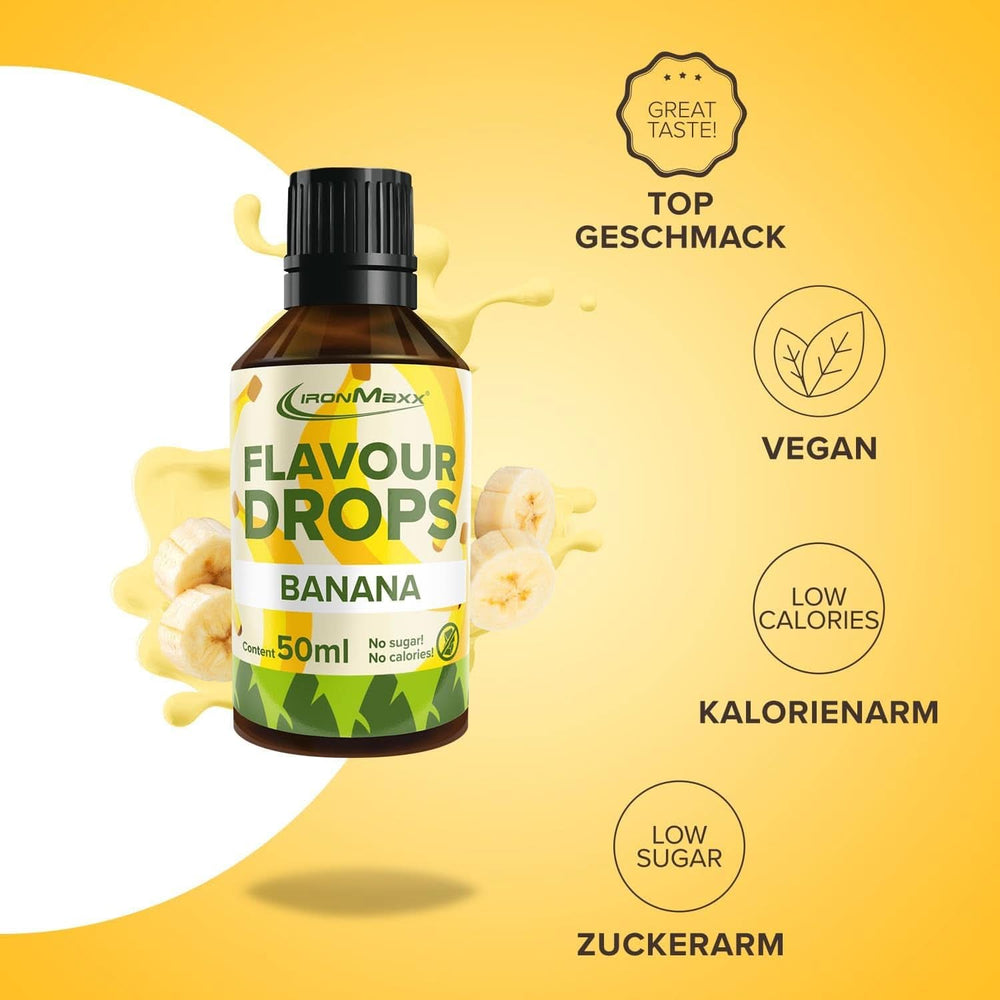 Gouttes aromatisées Ironmaxx - Sans calories et sans sucre, 50 ml Arômes Naty Shop